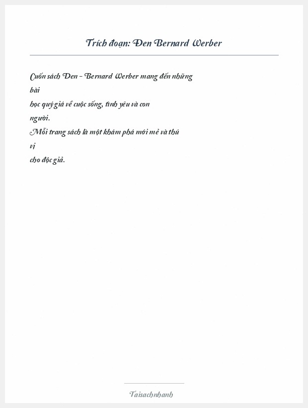 Trích đoạn Đen Bernard Werber
