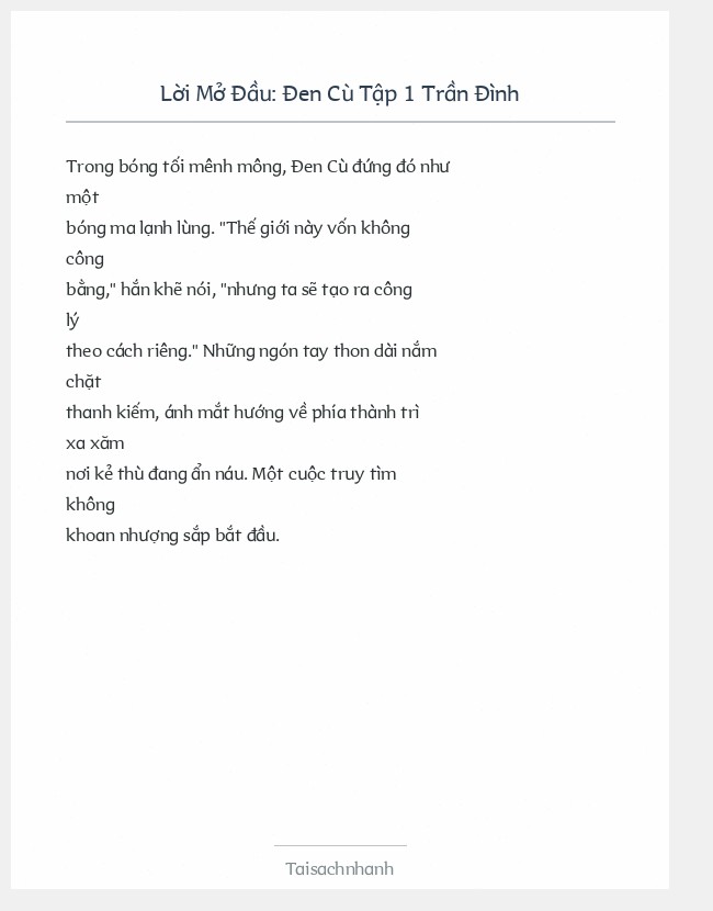 Trích đoạn Đen Cù Tập 1 Trần Đình