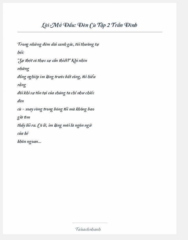 Trích đoạn Đèn Cù Tập 2 Trần Đình