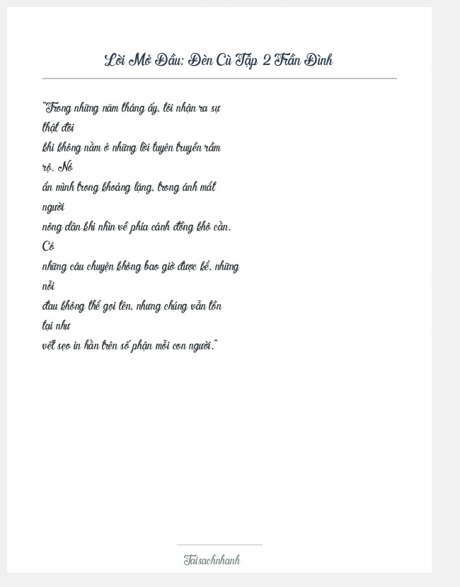 Trích đoạn Đèn Cù Tập 2 Trần Đình