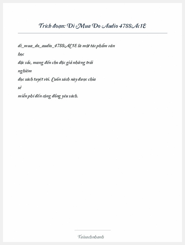 Trích đoạn Di Mua Do Audio 4788Ac1E