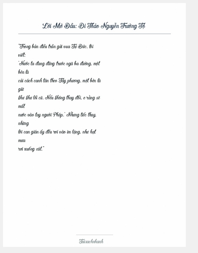 Trích đoạn Di Thảo Nguyễn Trường Tộ