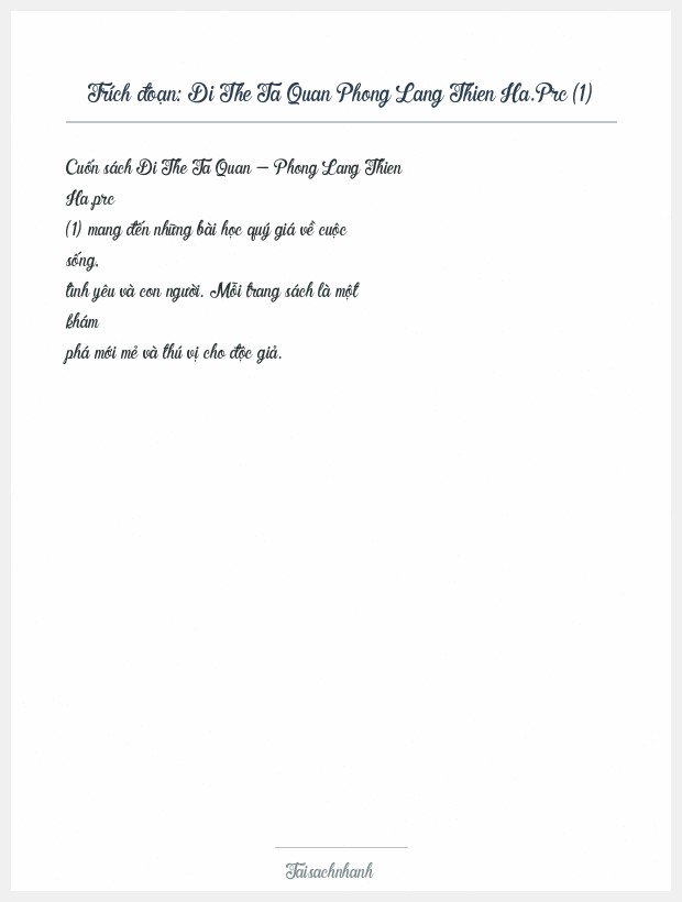 Trích đoạn Di The Ta Quan Phong Lang Thien Ha.Prc (1)