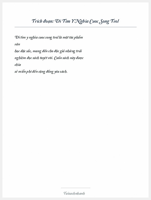 Trích đoạn Di Tim Y Nghia Cuoc Song Tvol