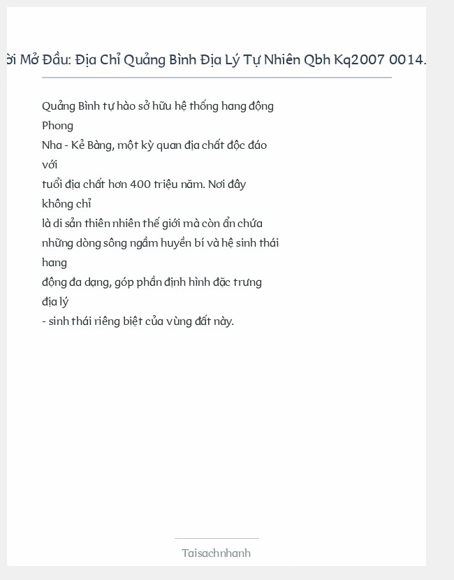 Trích đoạn Địa Chỉ Quảng Bình Địa Lý Tự Nhiên Qbh Kq2007 0014.2