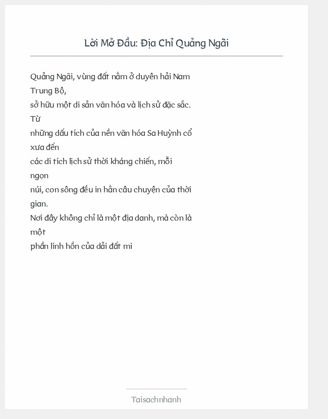 Trích đoạn Địa Chỉ Quảng Ngãi