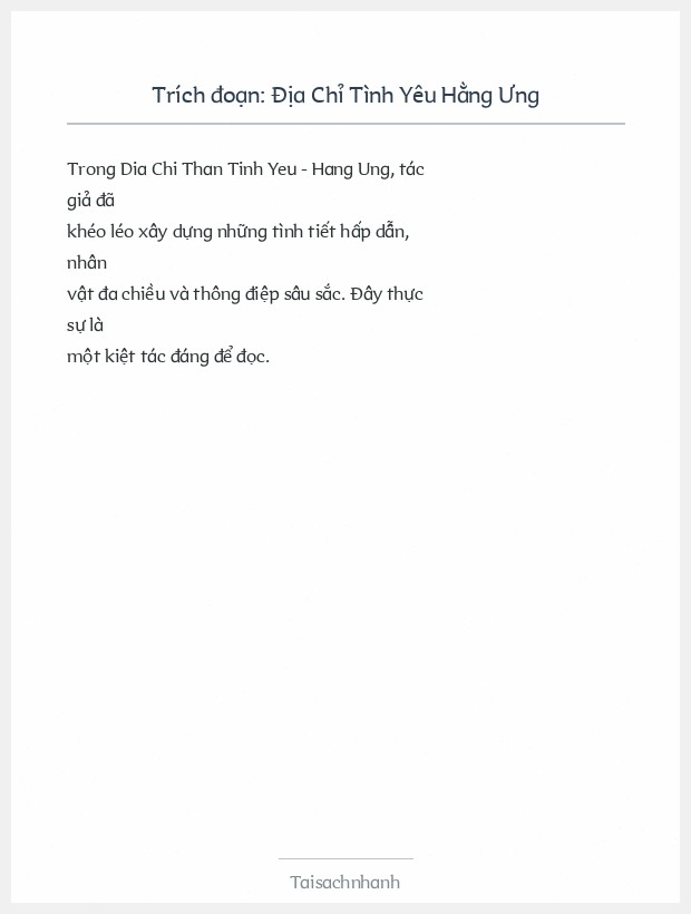 Trích đoạn Địa Chỉ Tình Yêu Hằng Ưng