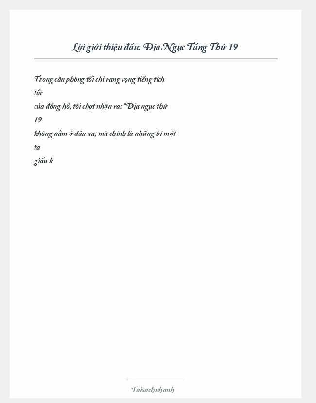 Trích đoạn Địa Ngục Tầng Thứ 19