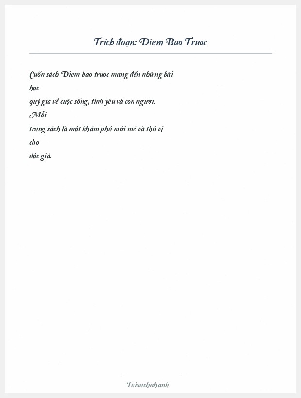 Trích đoạn Diem Bao Truoc
