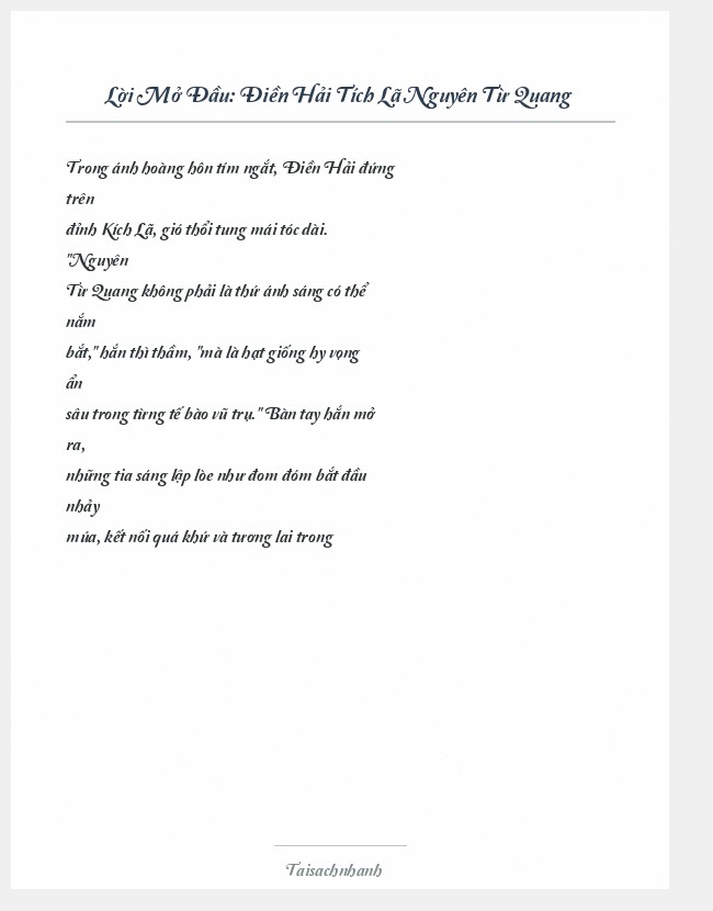 Trích đoạn Điền Hải Tích Lã Nguyên Từ Quang