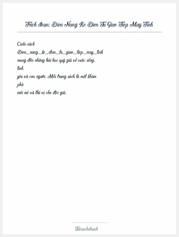 Trích đoạn Dien Nang Ke Dien Tu Giao Tiep May Tinh