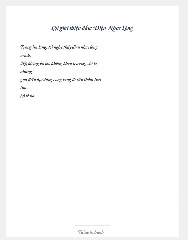 Trích đoạn Điệu Nhạc Lòng