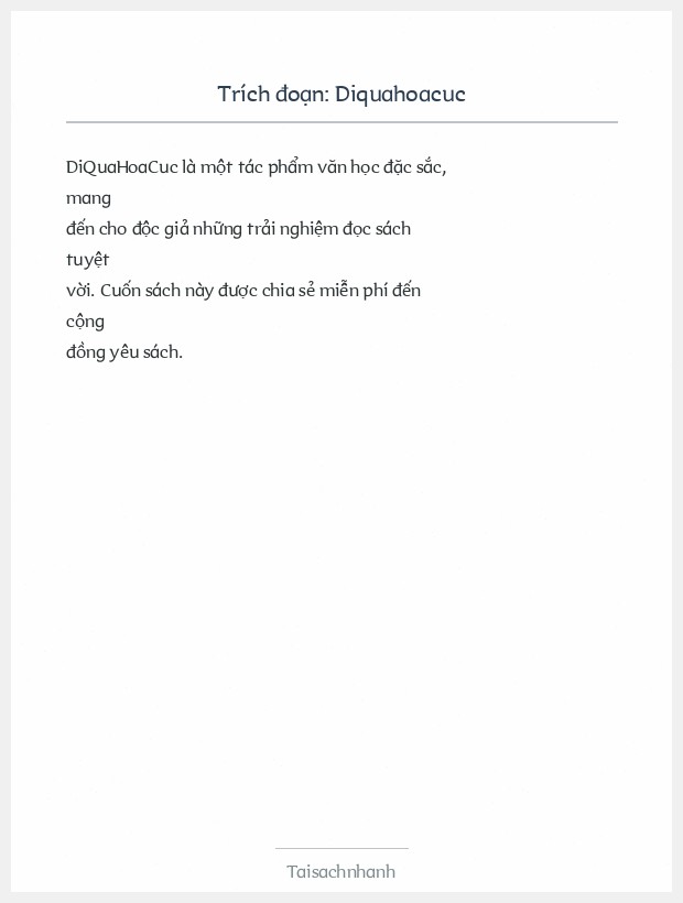 Trích đoạn Diquahoacuc