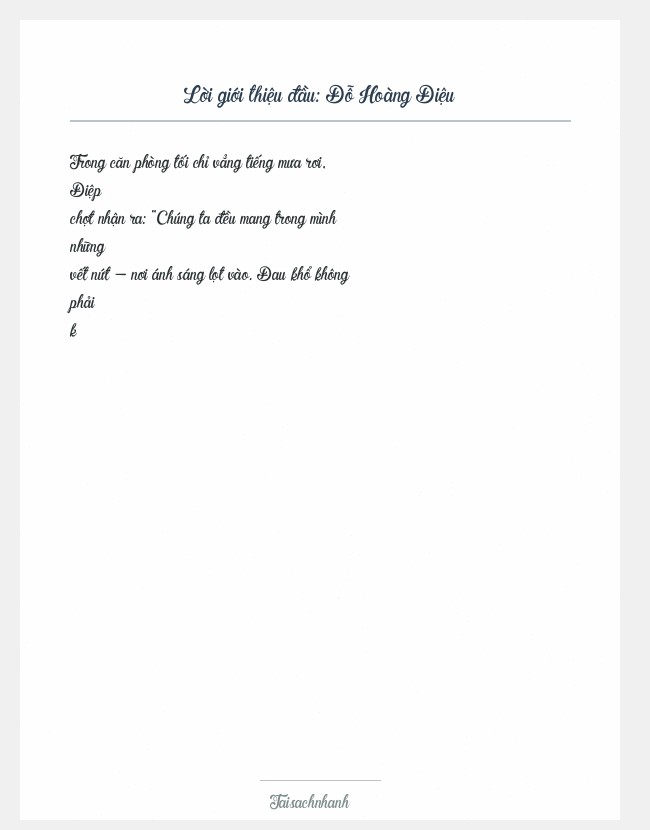Trích đoạn Đỗ Hoàng Điệu