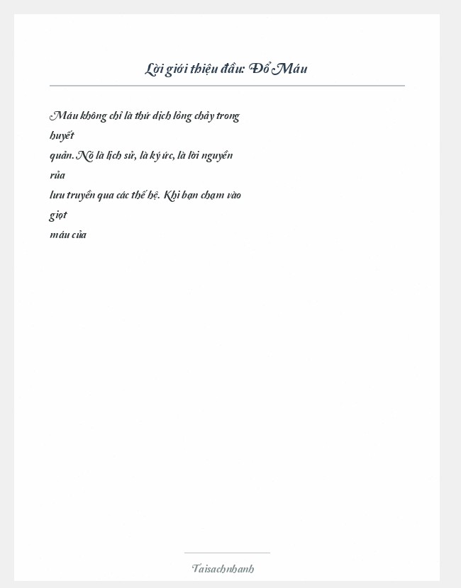 Trích đoạn Đổ Máu