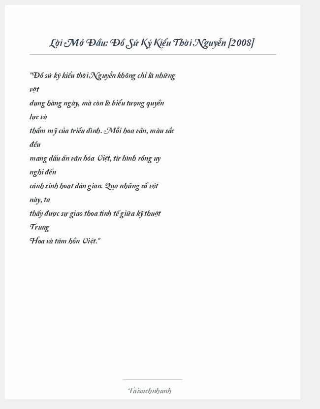 Trích đoạn Đồ Sứ Ký Kiểu Thời Nguyễn [2008]