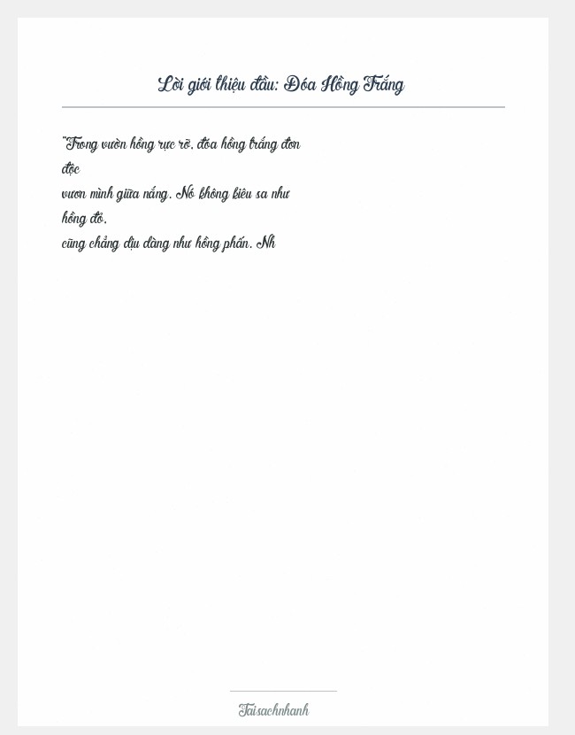 Trích đoạn Đóa Hồng Trắng