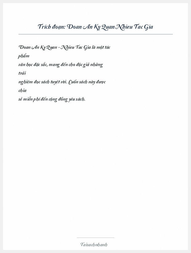 Trích đoạn Doan An Ky Quan Nhieu Tac Gia
