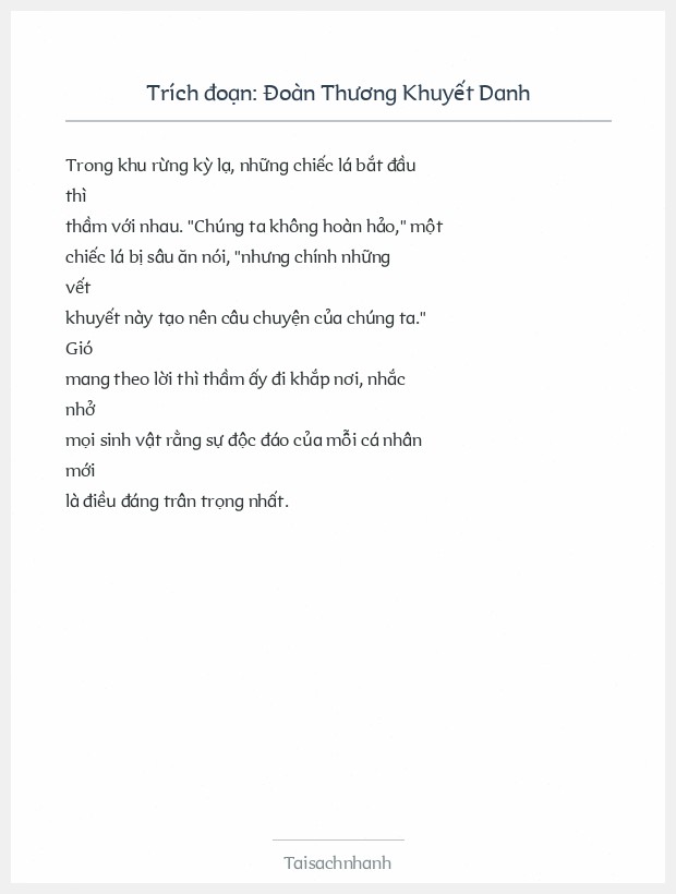 Trích đoạn Đoàn Thương Khuyết Danh