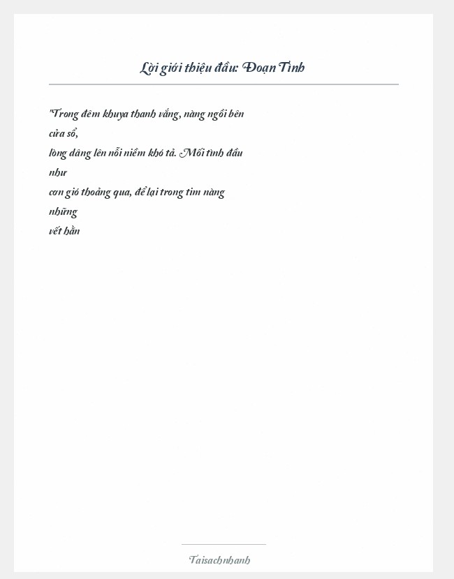 Trích đoạn Đoạn Tình