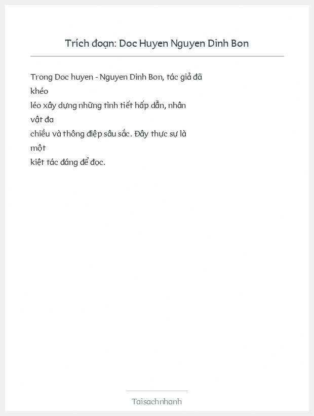 Trích đoạn Doc Huyen Nguyen Dinh Bon