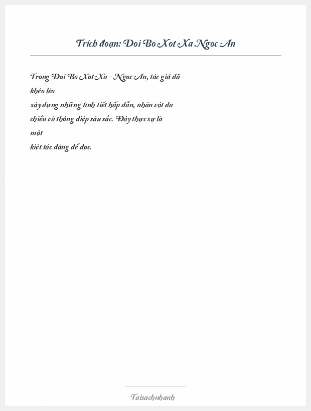 Trích đoạn Doi Bo Xot Xa Ngoc An