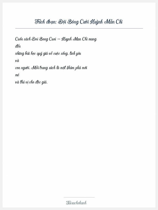 Trích đoạn Đội Bóng Cười Huỳnh Mẫn Chi