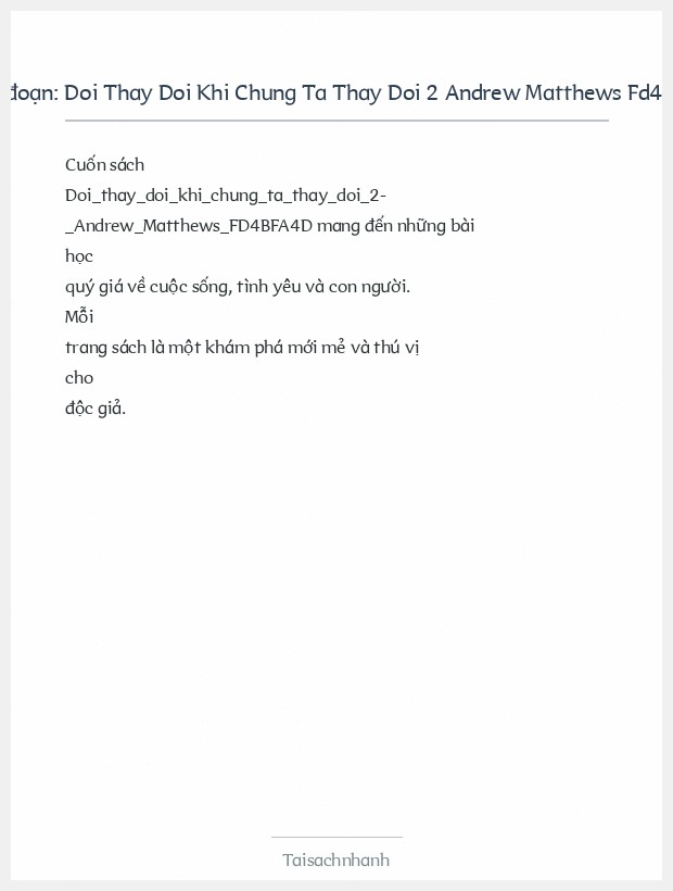 Trích đoạn Doi Thay Doi Khi Chung Ta Thay Doi 2 Andrew Matthews Fd4Bfa4D