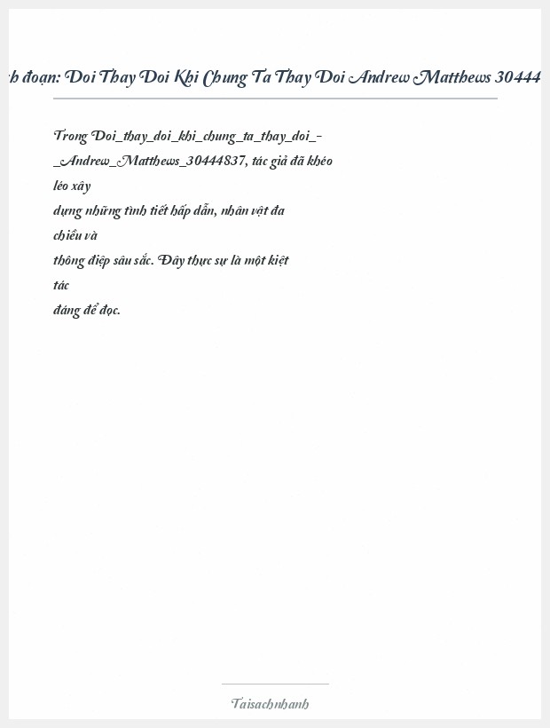 Trích đoạn Doi Thay Doi Khi Chung Ta Thay Doi Andrew Matthews 30444837