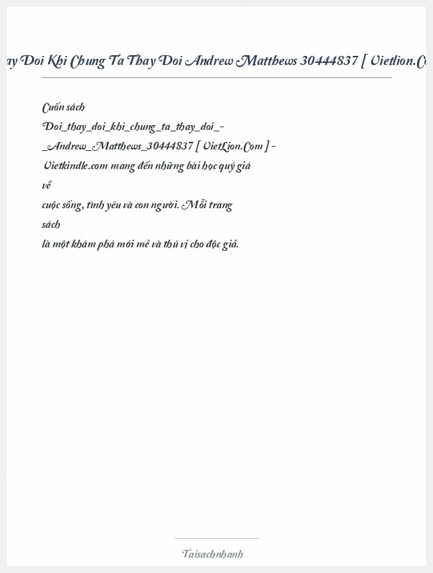 Trích đoạn Doi Thay Doi Khi Chung Ta Thay Doi Andrew Matthews 30444837 [ Vietlion.Com ] Vietkindle.Com