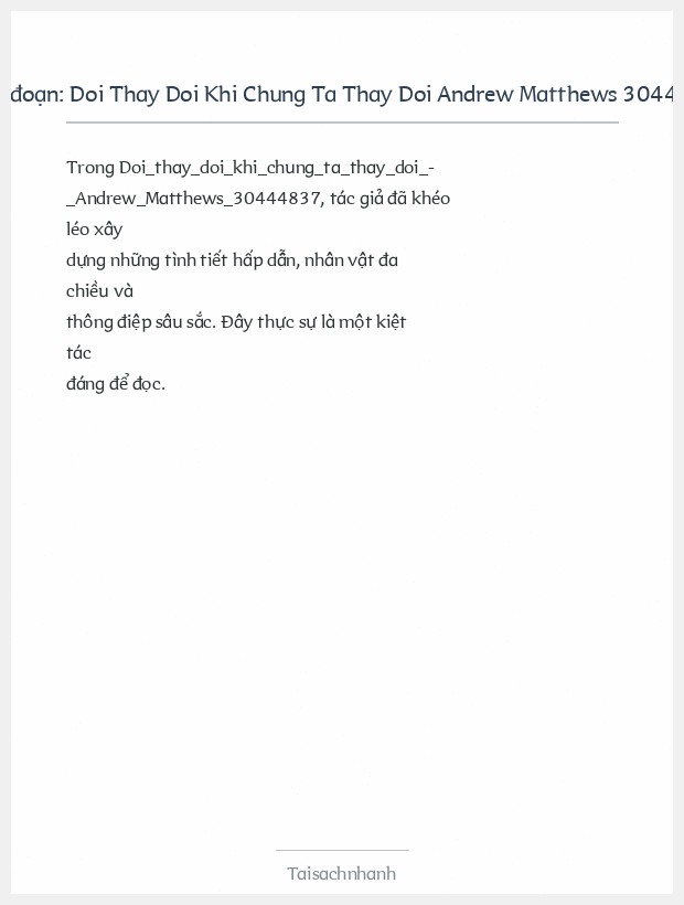 Trích đoạn Doi Thay Doi Khi Chung Ta Thay Doi Andrew Matthews 30444837