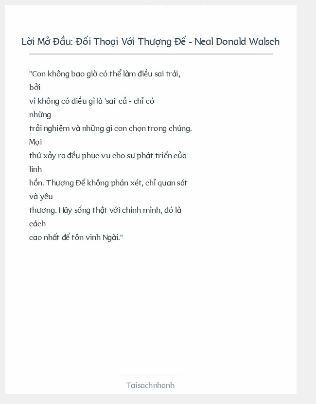 Trích đoạn Đối Thoại Với Thượng Đế - Neal Donald Walsch