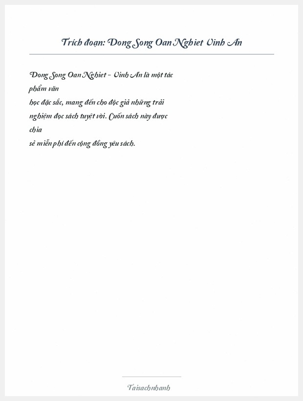 Trích đoạn Dong Song Oan Nghiet Vinh An