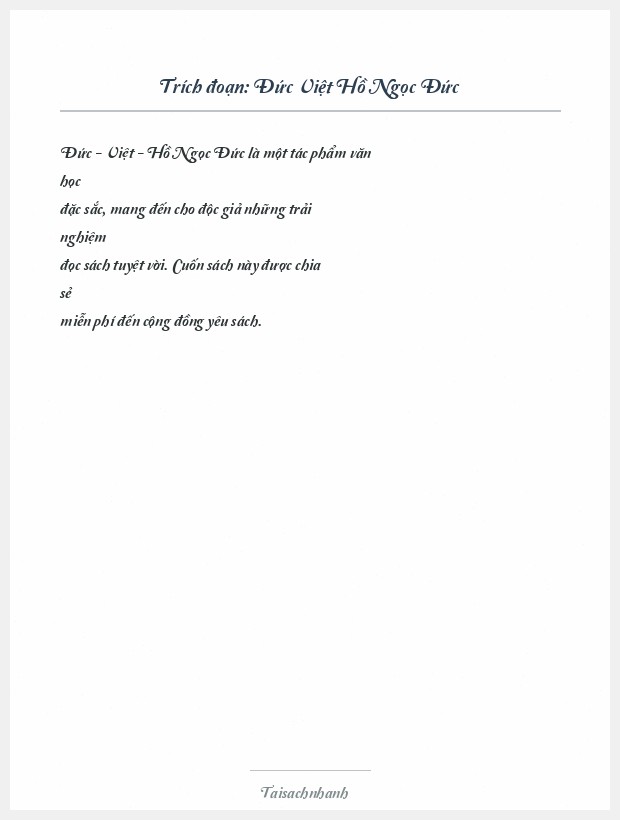 Trích đoạn Đức Việt Hồ Ngọc Đức