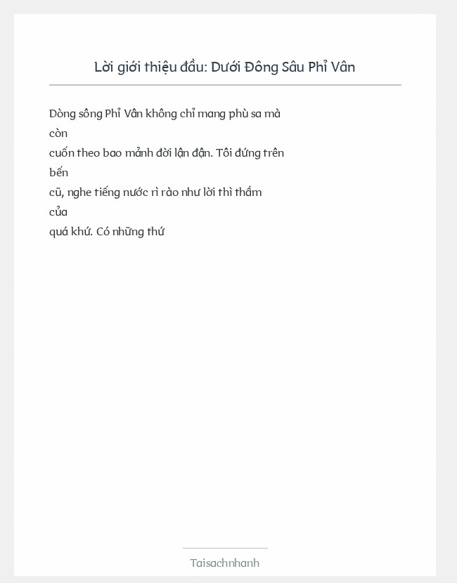 Trích đoạn Dưới Đông Sâu Phỉ Vân