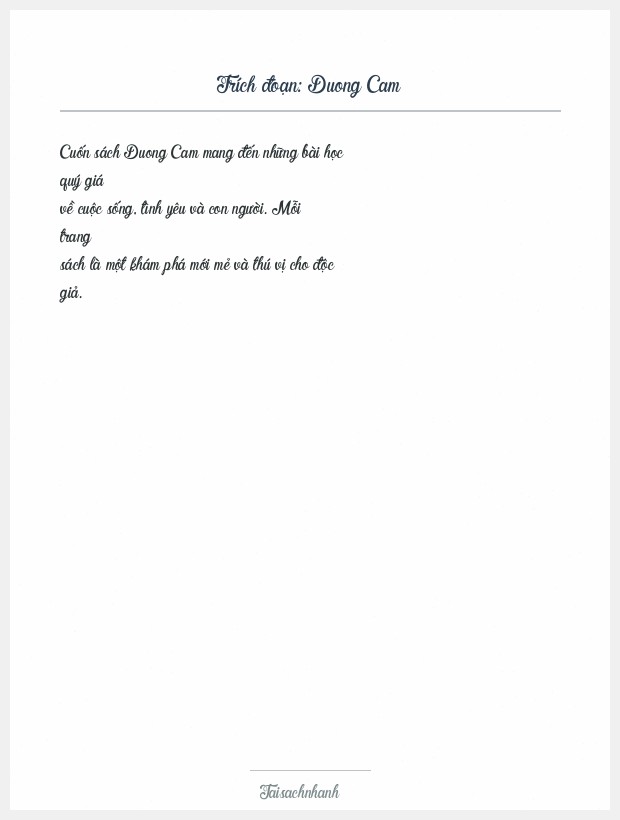 Trích đoạn Duong Cam