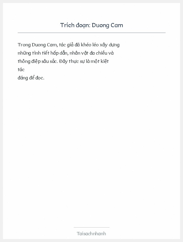 Trích đoạn Duong Cam