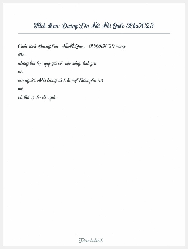 Trích đoạn Đường Lên Núi Nhi Quốc 3Eba9C23