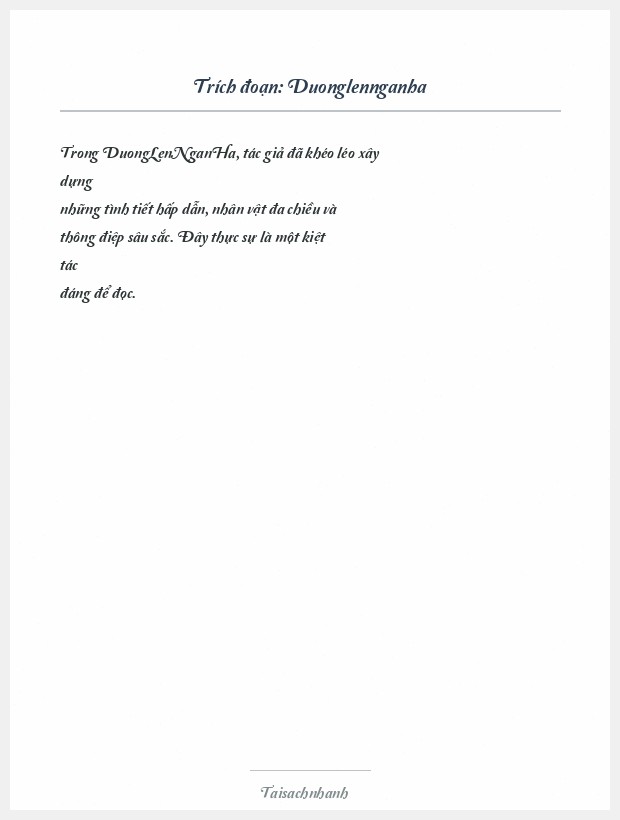 Trích đoạn Duonglennganha