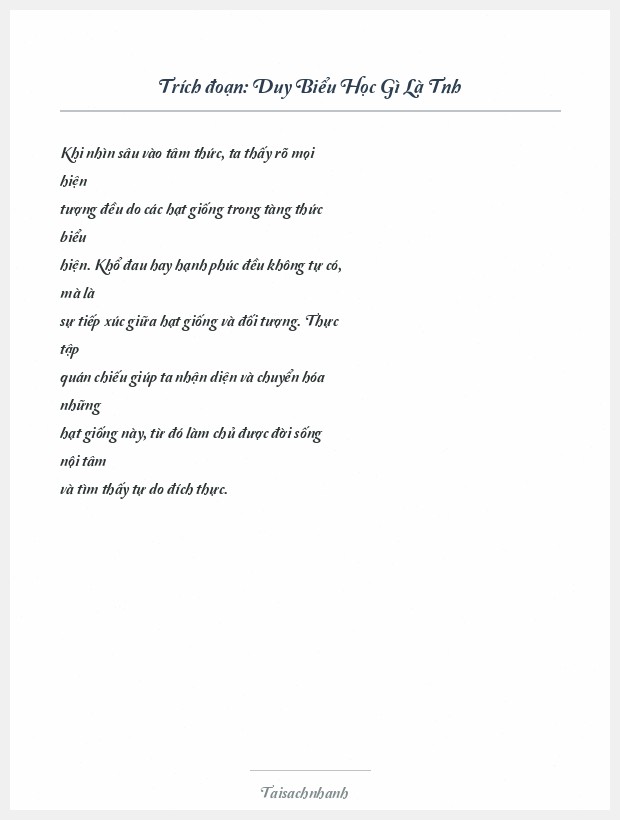 Trích đoạn Duy Biểu Học Gì Là Tnh