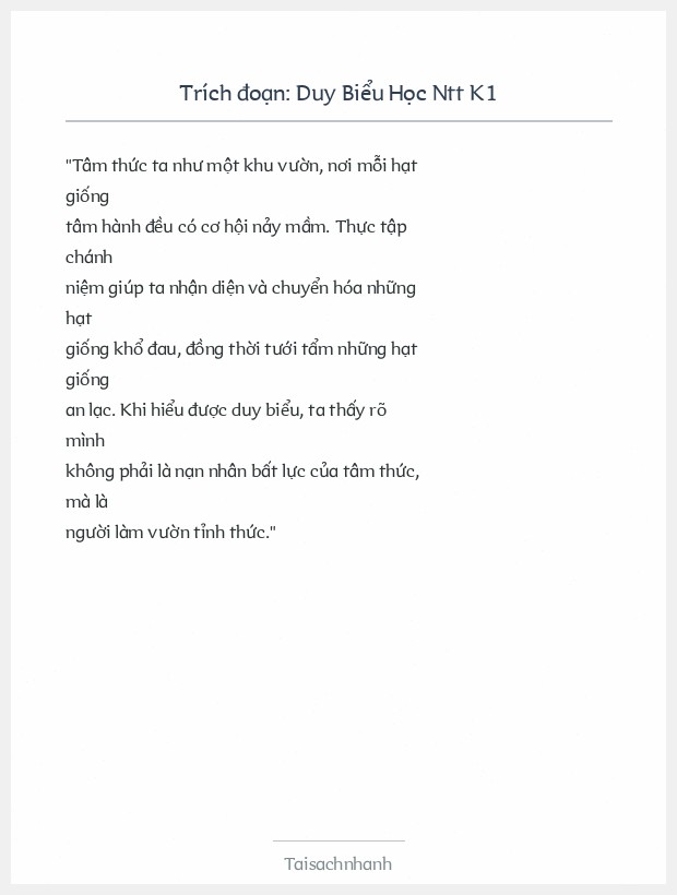Trích đoạn Duy Biểu Học Ntt K1