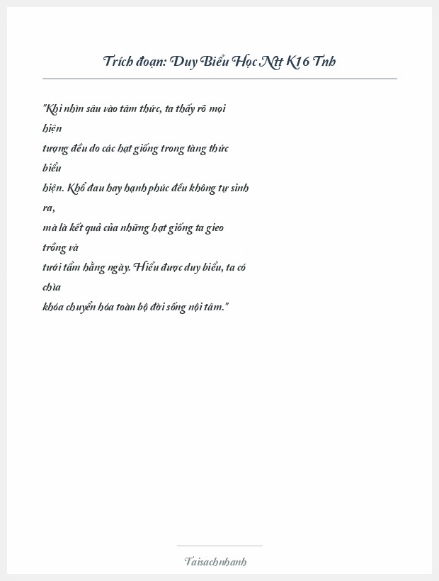 Trích đoạn Duy Biểu Học Ntt K16 Tnh