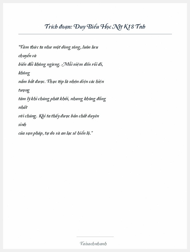 Trích đoạn Duy Biểu Học Ntt K18 Tnh
