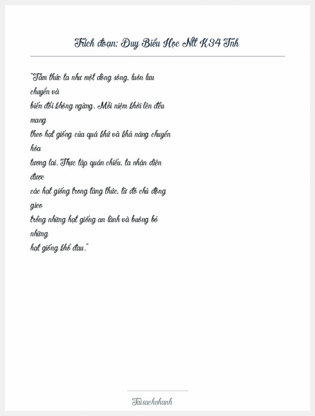 Trích đoạn Duy Biểu Học Ntt K34 Tnh
