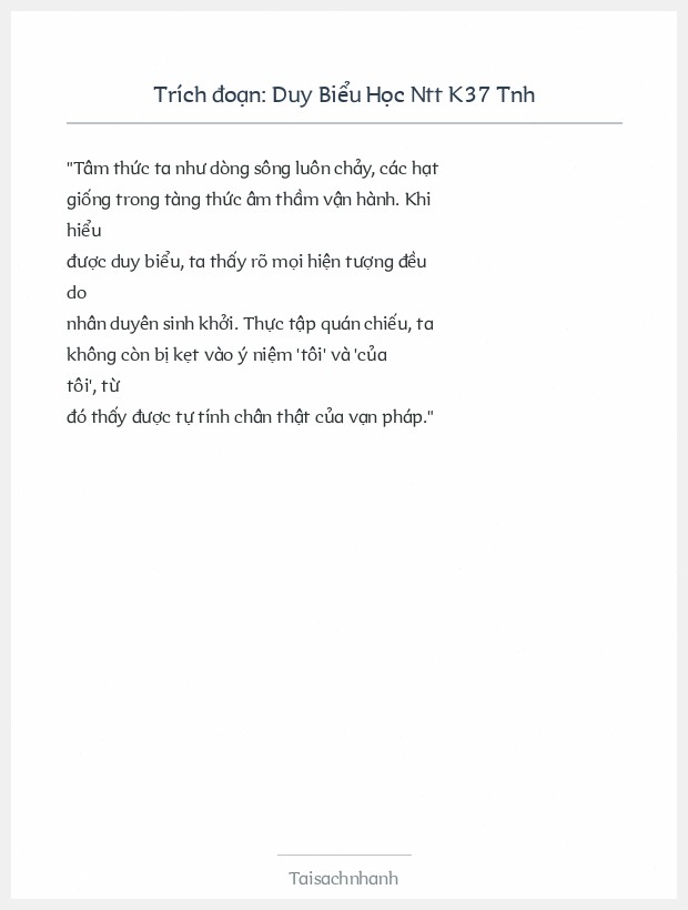 Trích đoạn Duy Biểu Học Ntt K37 Tnh