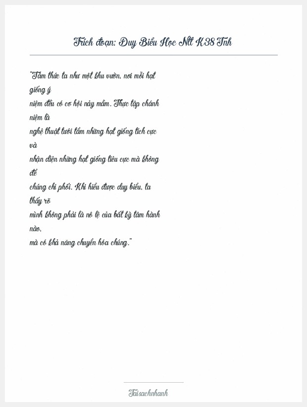 Trích đoạn Duy Biểu Học Ntt K38 Tnh