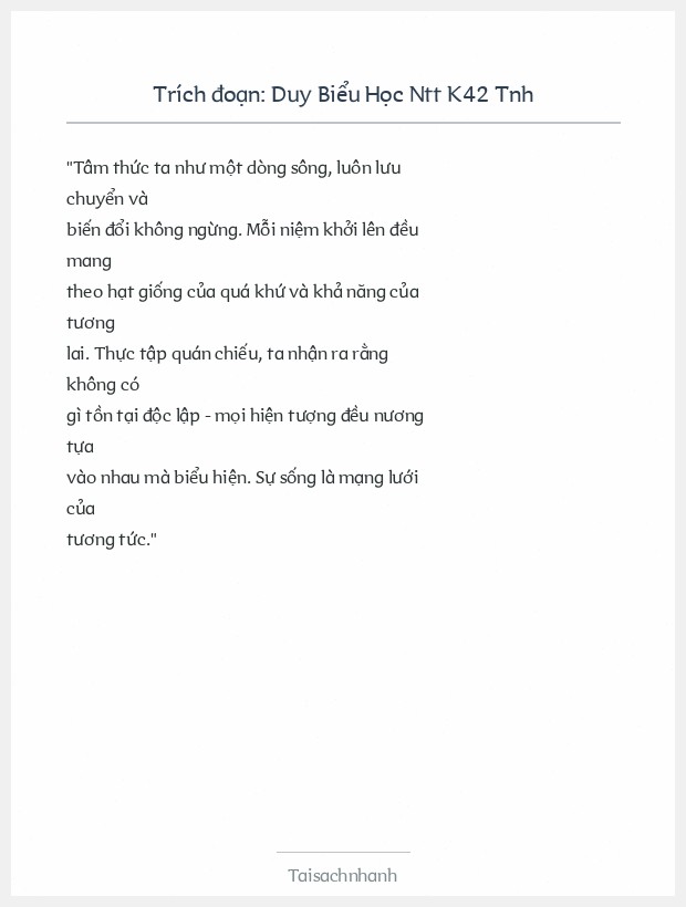 Trích đoạn Duy Biểu Học Ntt K42 Tnh