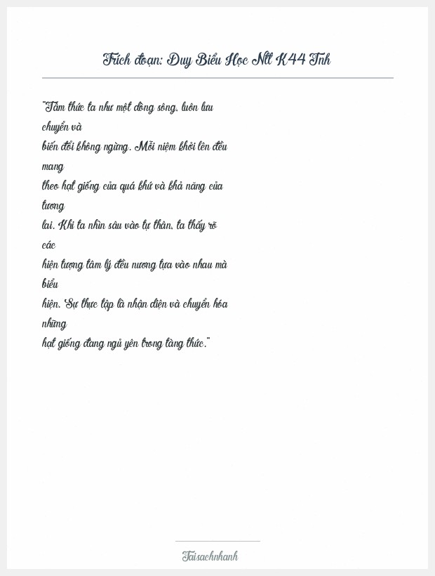 Trích đoạn Duy Biểu Học Ntt K44 Tnh