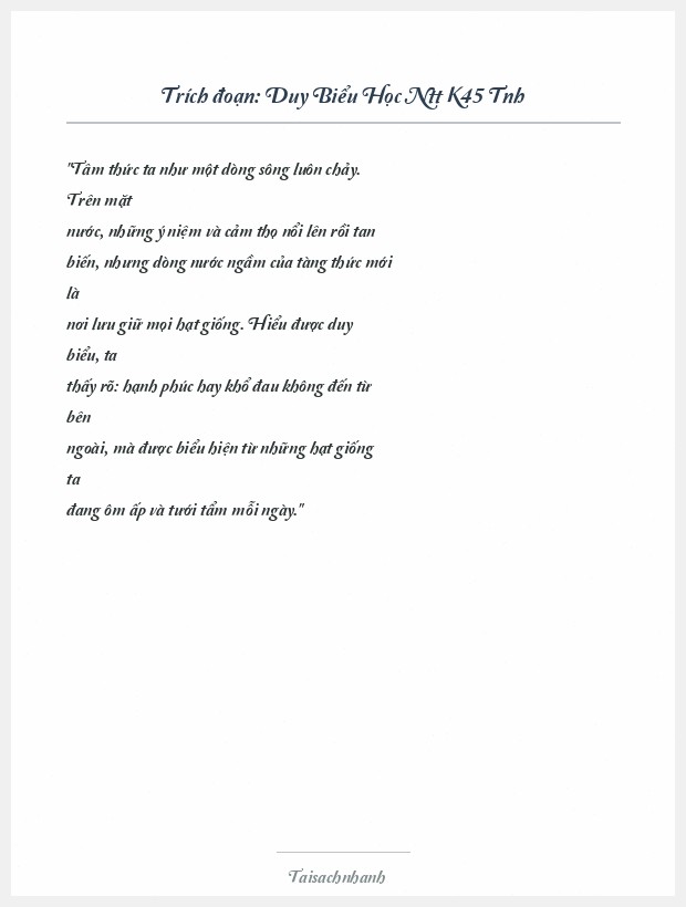 Trích đoạn Duy Biểu Học Ntt K45 Tnh