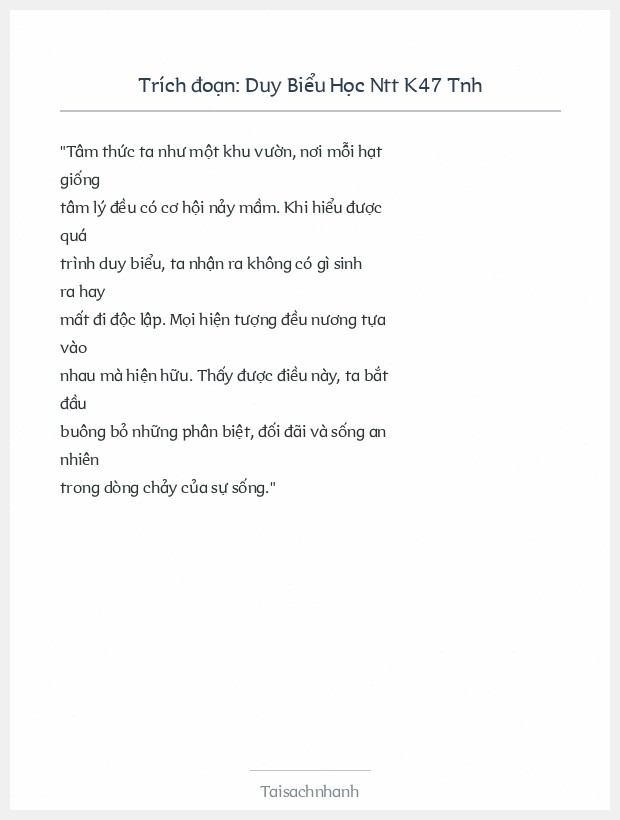Trích đoạn Duy Biểu Học Ntt K47 Tnh